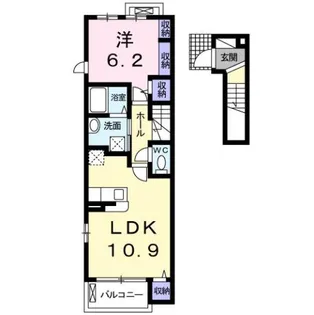 ビサイド ミツ【2階】の間取り