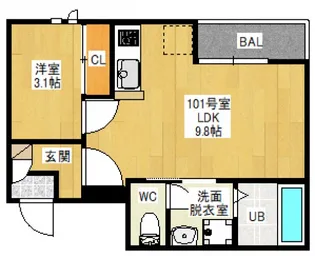 GRANDTIC ETERNALLY【1階】の間取り