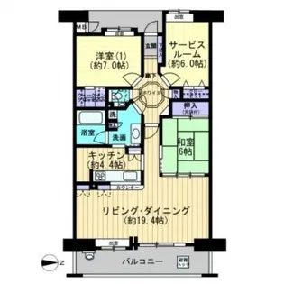 フローレンス中山下グランドアーク【12階】の間取り