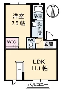 リッセ小幸田【2階】の間取り