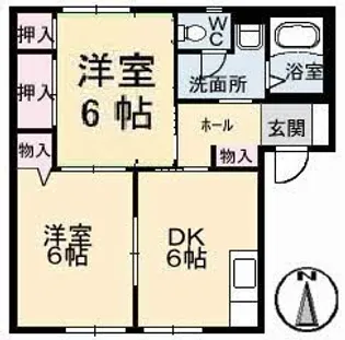 メゾン・フルール A棟【1階】の間取り