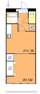 ニュー岡ビルマンション【3階】の間取り