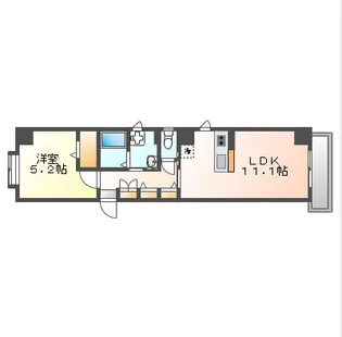 ミルフルール【3階】の間取り