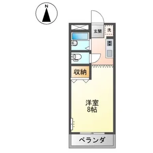メゾンモンパルナス【2階】の間取り