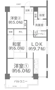 メゾンド岡文館【7階】の間取り