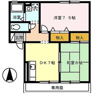 コーポラス西本 B棟【1階】の間取り