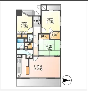 フォレストビュータワー鹿田町壱番館【1階】の間取り