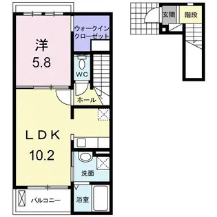 ダイヤモンド・ロジェ【2階】の間取り