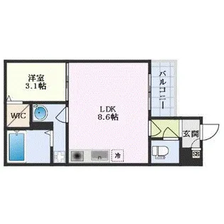 REGALEST門田屋敷Ⅱ【2階】の間取り