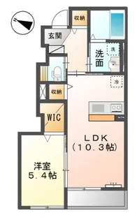 プレステージ 庭瀬【1階】の間取り