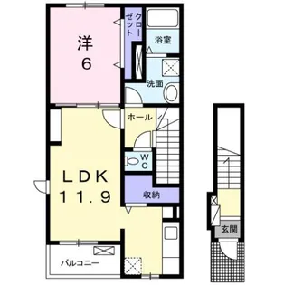 モトーレⅠ【2階】の間取り