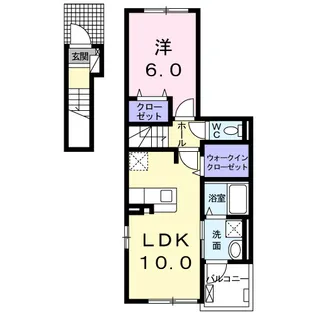 プラチナ ブルー【2階】の間取り