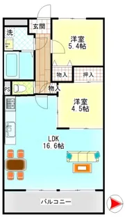 ネクスト倉田 西館【503号室】の間取り