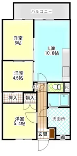ネクスト倉田 西館【505号室】の間取り