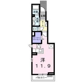 フェーヴェルハイツ【1階】の間取り