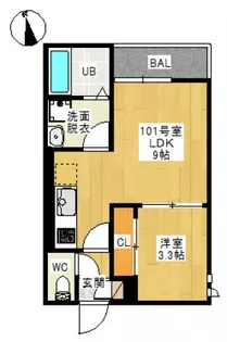 Grandtic Hi(グランティックハイ)【1階】の間取り