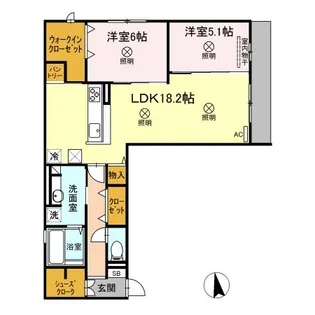 イルクオーレ【1階】の間取り