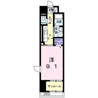 レジデンス西川【1階】の間取り