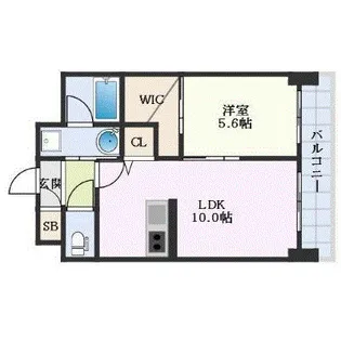 N・O医大南【6階】の間取り