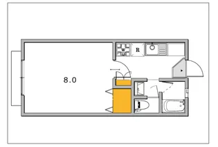 ラックハイツ国富A【2階】の間取り