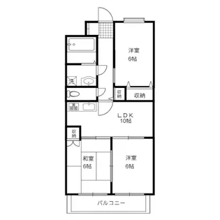 ビューティフル長瀬【1階】の間取り
