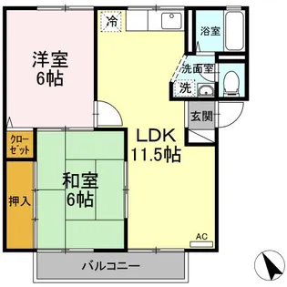 プレジール小野 E棟【2階】の間取り