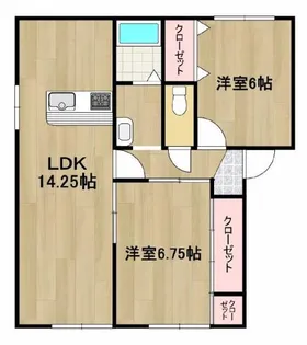 スリーゼハイツ海吉B棟【2階】の間取り
