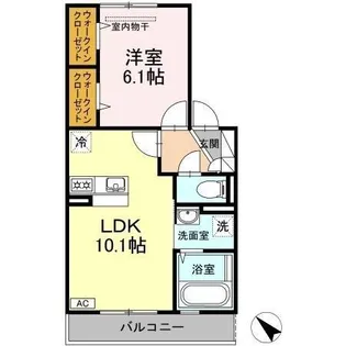 ゴールドウイング A棟【2階】の間取り
