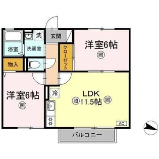 ハーモニー平島【2階】の間取り
