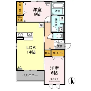 プリマヴェーラ B棟【2階】の間取り