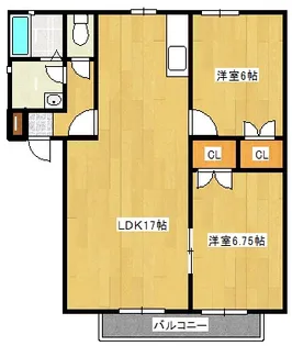 ベルデ高石 A【2階】の間取り