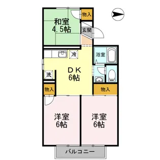 パレーシャル平野 A棟【2階】の間取り