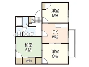 ディアス雄町【2階】の間取り