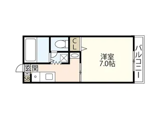 フローラル東岡山A【2階】の間取り