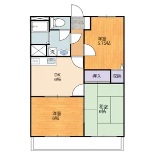 メゾン・モンパルテ【2階】の間取り