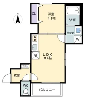 RIVER CITY 西川原【2階】の間取り
