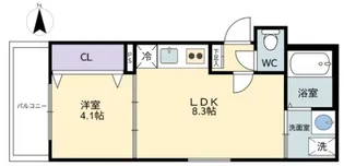 RIVER CITY 西川原【1階】の間取り
