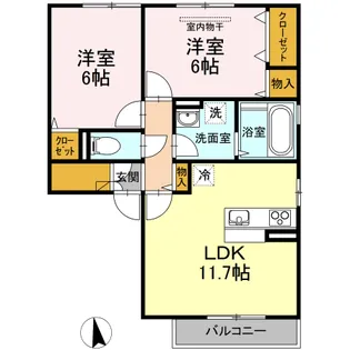 プリマヴェーラ A棟【2階】の間取り