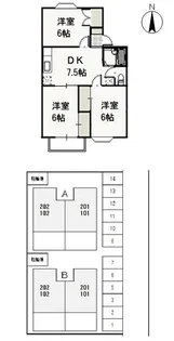 ファミーユ竹原 A【2階】の間取り