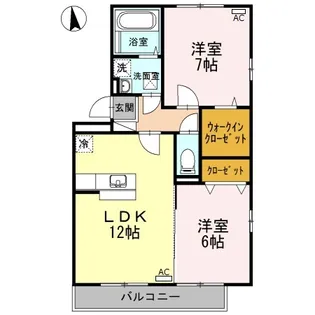 アルカディア F棟【3階】の間取り
