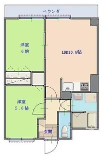 岡山県岡山市南区西市【マンション】の間取り