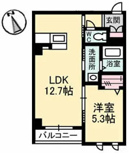 ラピス・スクエア【1階】の間取り
