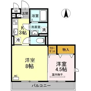 フィールド ハタ【2階】の間取り
