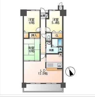 アルファステイツ西市ツインズⅠ【6階】の間取り