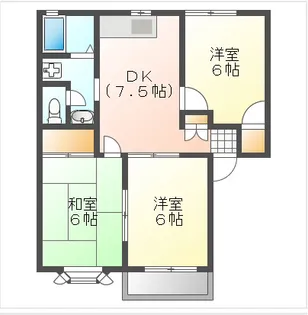 カーサ大森B【2階】の間取り
