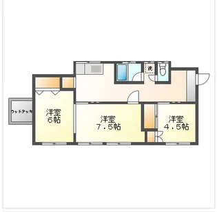 岡山県岡山市中区門田文化町2丁目【一戸建】の間取り