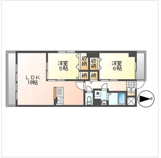 ラシュレ浜野【3階】の間取り
