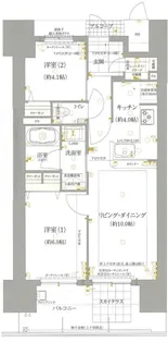 ロイヤルガーデンタワー岡山幸町【13階】の間取り