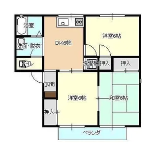 セジュール西古松A棟【2階】の間取り
