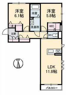 ブルーム津島福居【2階】の間取り